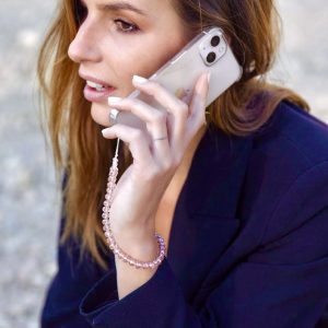 Lumynia cordon de téléphone en perles de verre facettées chic et élégant